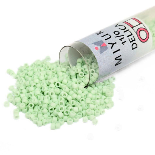 DB1516 Tubo Miyuki Delica 11/0 Matte Opaque Light Mint 7,2gr  - Miyukilandia