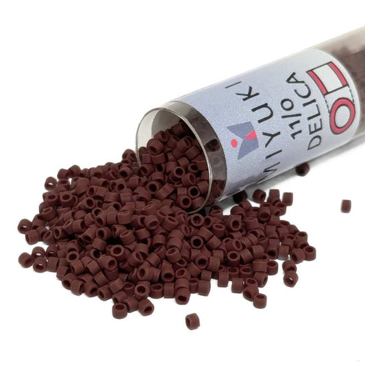 DB1584 Tubo Miyuki Delica 11/0 Matte Opaque Currant 7,2gr. -  