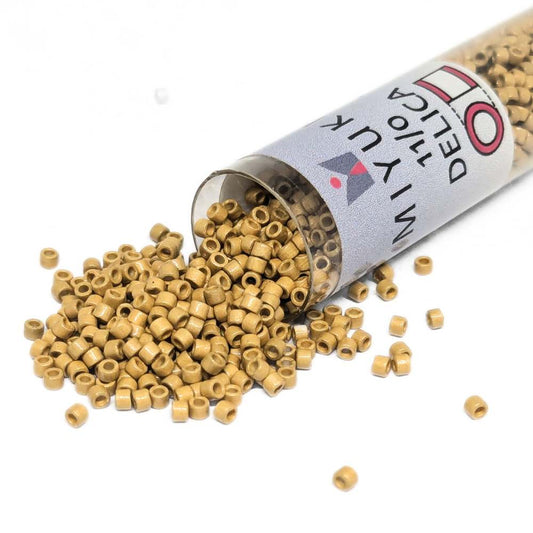 DB1832F Tubo Miyuki Delica 11/0 Duracoat Galvanized Gold Matte 7,2gr  - Miyukilandia
