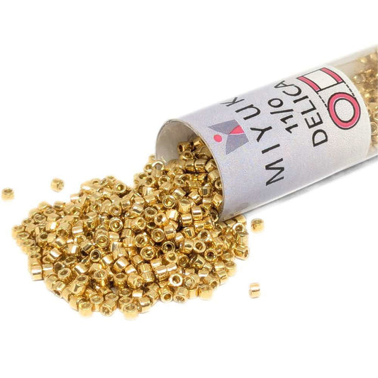 DB1832 Tubo Miyuki Delica 11/0 Duracoat Galvanized Golde 7,2gr  - Miyukilandia