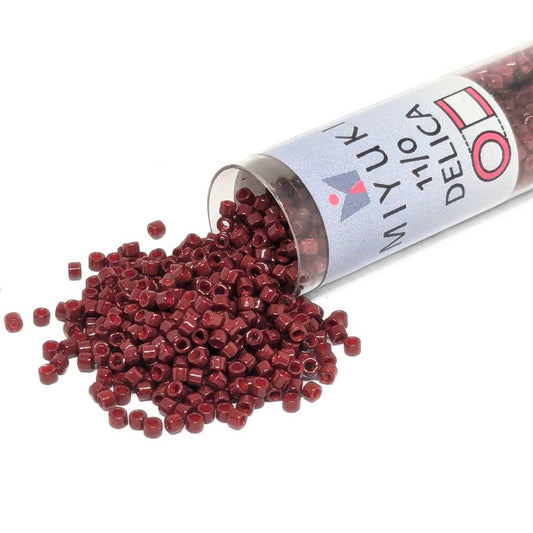 DB2120 Tubo Miyuki Delica 11/0 Duracoat Opaque Maroon 7,2gr.  - Miyukilandia