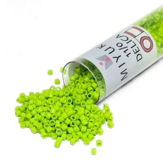 DB2121 Tubo Miyuki Delica 11/0 Matte Duracoat Opawue Kiwi 7,2gr.