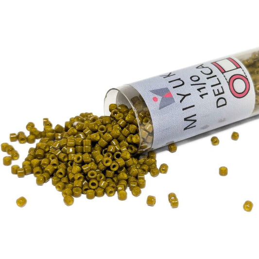 DB2141 Tubo Miyuki Delica 11/0 Duracoat Opaque Spanish Olive 7,2gr  - Miyukilandia
