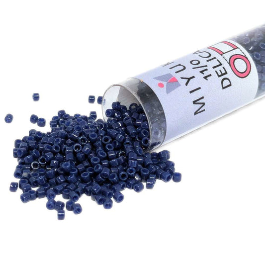 DB2143 Tubo Miyuki Delica 11/0 Duracoat Navy Opaque Dyed 7,2gr  - Miyukilandia