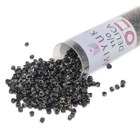 DB2261 Tubo Miyuki Delica 11/0 Picasso Smoky Black Matte 7,2gr.  - Miyukilandia