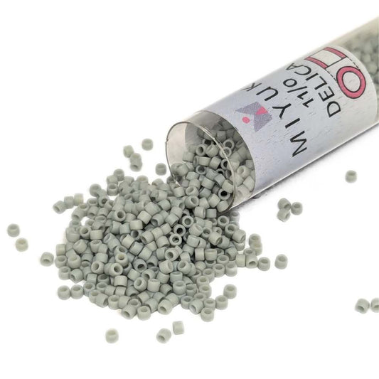 DB2281 Miyuki Delica 11/0 Frosted Opaque Glaze Cadet Gray 7,2gr.  - Miyukilandia