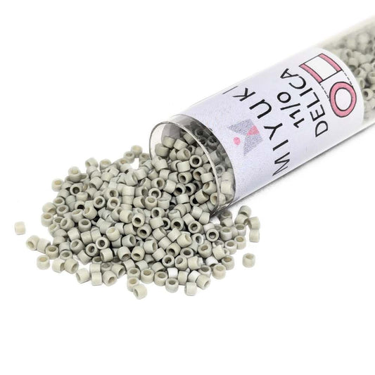 DB2282 Miyuki Delica 11/0 Frosted Opaque Glaze Gray 7,2gr.  - Miyukilandia