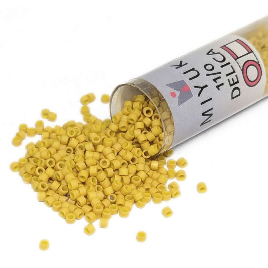 DB2284 Miyuki Delica 11/0 Frosted Opaque Glaze Cream 7,2gr.  - Miyukilandia