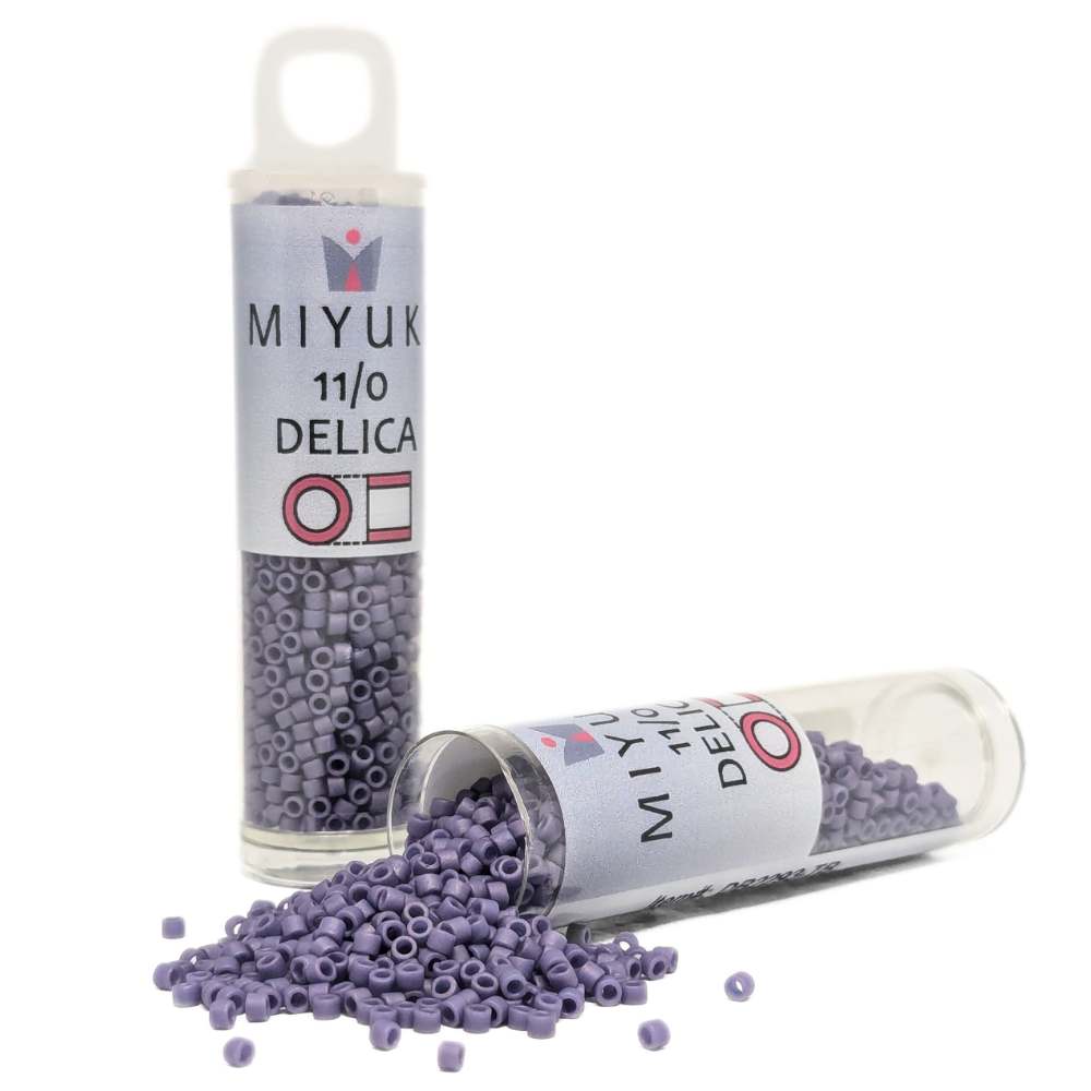 DB2293 Miyuki Delica 11/0 Frosted Opaque Glaze Purple 7,2gr.