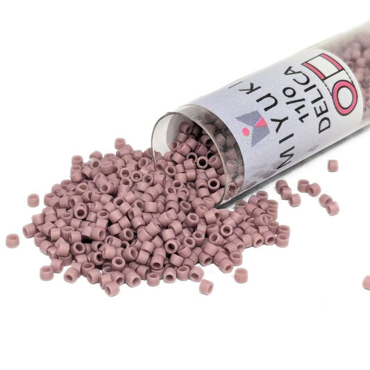 DB2294 Miyuki Delica 11/0 Frosted Opaque Glaze Mauve 7,2gr.  - Miyukilandia