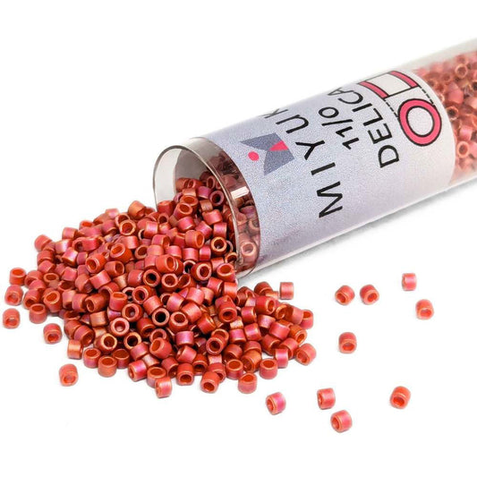DB2306 Tubo Miyuki Delica 11/0 Frosted Opaque Glazed Rainbow Carnival 7,2gr  - Miyukilandia