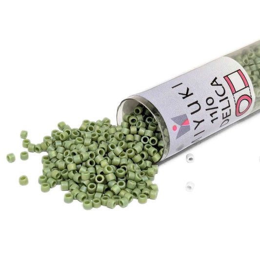 DB2310 Tubo Miyuki Delica 11/0 Frosted Opaque Glaze Rainbow Kiwi 7,2gr  - Miyukilandia