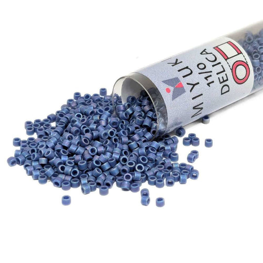DB2317 Tubo Miyuki Delica 11/0 Opaque Glaze Rainbow Nebula Blue 7,2gr  - Miyukilandia