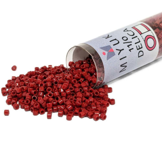 DB2354 Tubo Miyuki Delica 11/0 Duracoat Opaque Barn Red 7,2gr.  - Miyukilandia