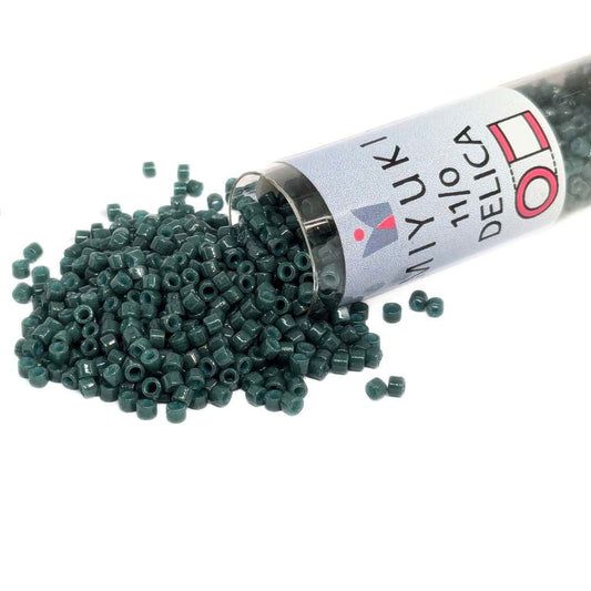 DB2358 Tubo Miyuki Delica 11/0 Duracoat Opaque Spruce Green 7,2gr  - Miyukilandia