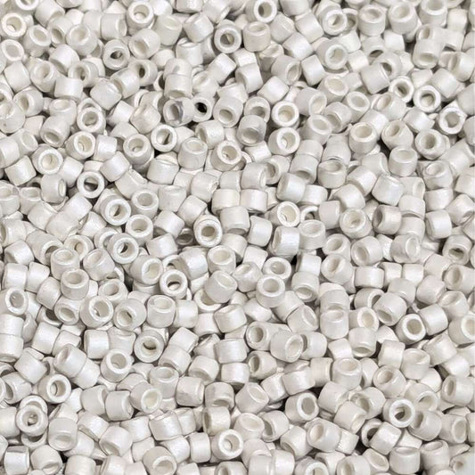 11/0 MIYUKI delica DB0551F Matte Bright Sterling Silver Plated  1 gr.