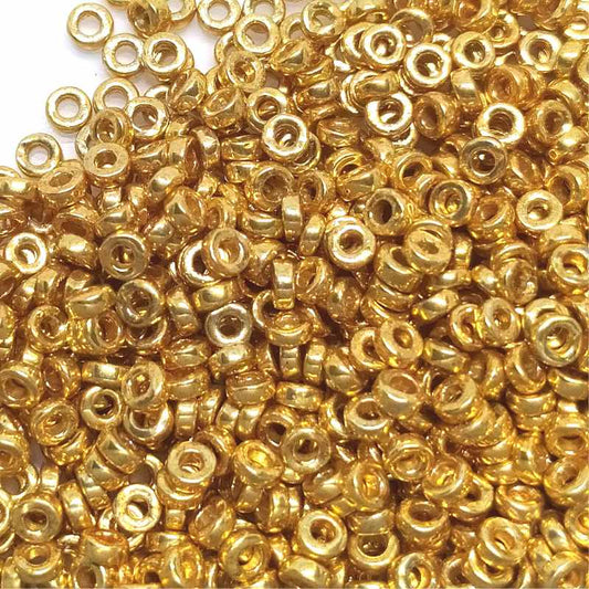 Distanciadores Miyuki 3 x 1,3 mm Duracoat Galvanized Gold 1 gr.  - Miyukilandia