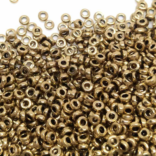 Distanciadores Miyuki 3 x 1,3 mm Metallic Dark Bronze 1 gr.  - Miyukilandia