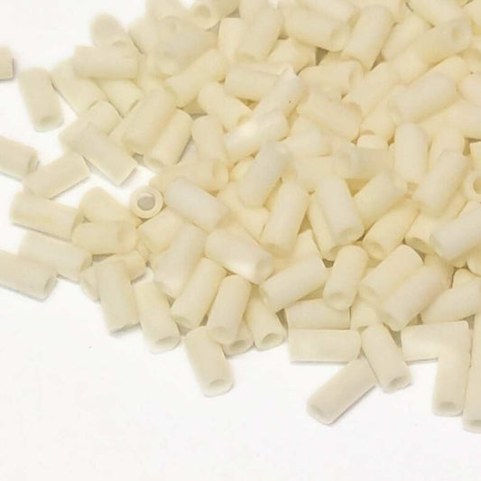 Matte Cream miyuki bugle beads