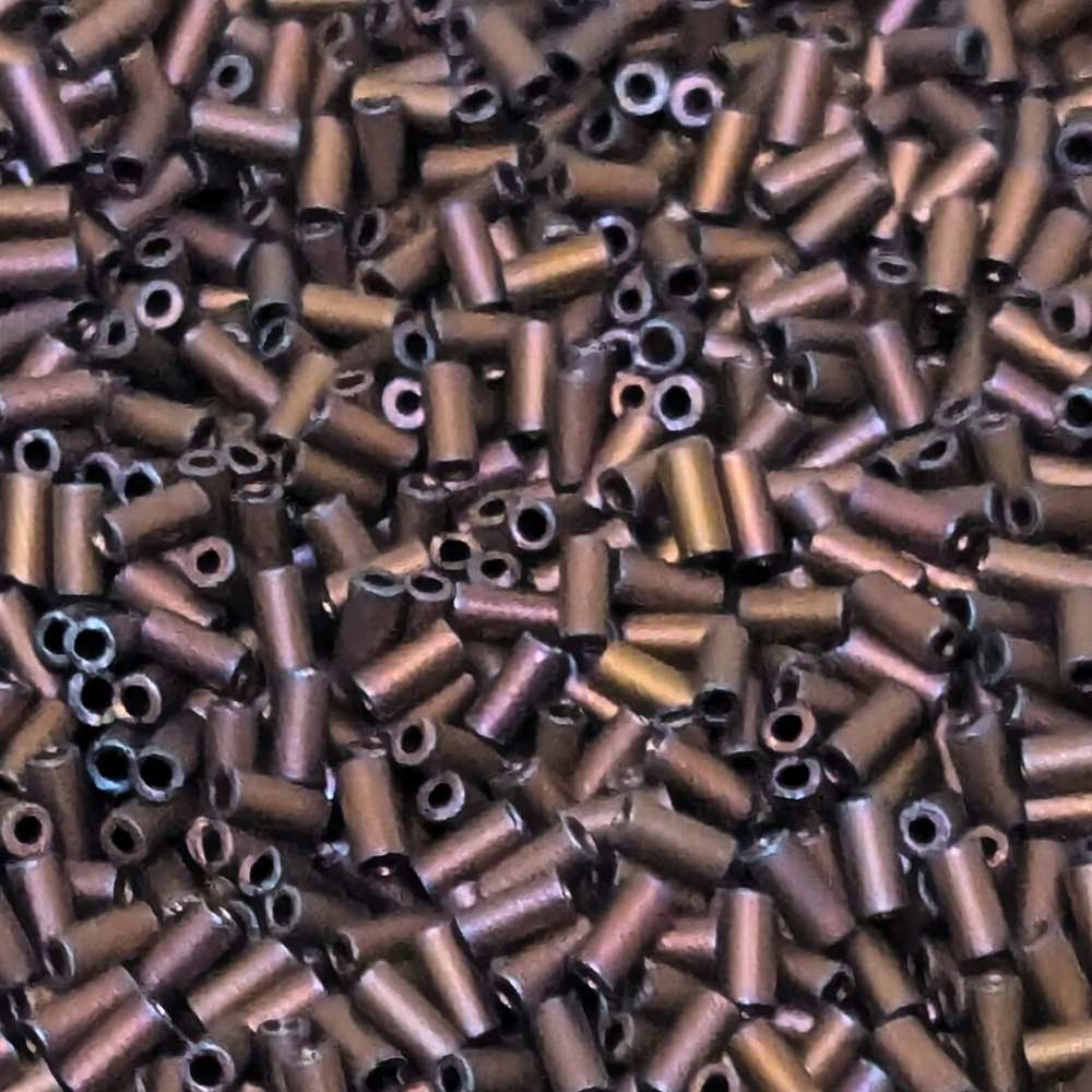 Matellic Matte Dark Raspberry bugle beads