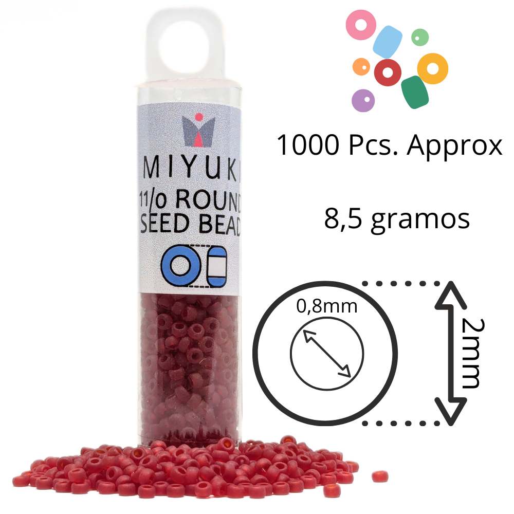 Tubo per semi Miyuki 11/0 "Matte Transparent" Colore 141F