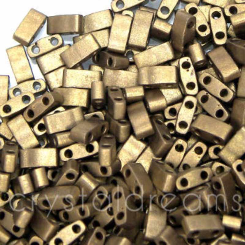Miyuki Half-Tila - 2,5mm - 2 gr. - Matte Metallic Gold  - Miyukilandia