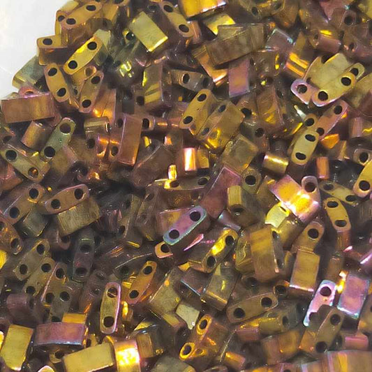 Miyuki Half-Tila - 2,5mm - 2 gr. - Metallic Gold Iris  - Miyukilandia