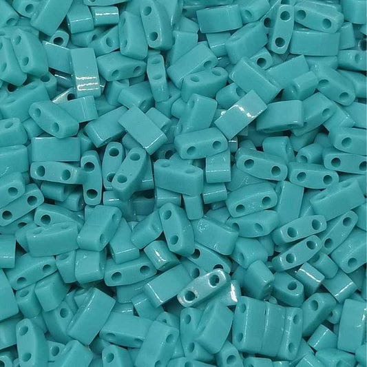 Miyuki Half-Tila - 2,5mm - 2 gr. - Opaque Turquoise Green  - Miyukilandia