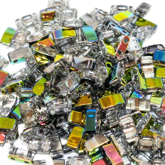 Miyuki Half-Tila 4552 - 2,5mm - 2 gr. Crystal Vitrail  - Miyukilandia