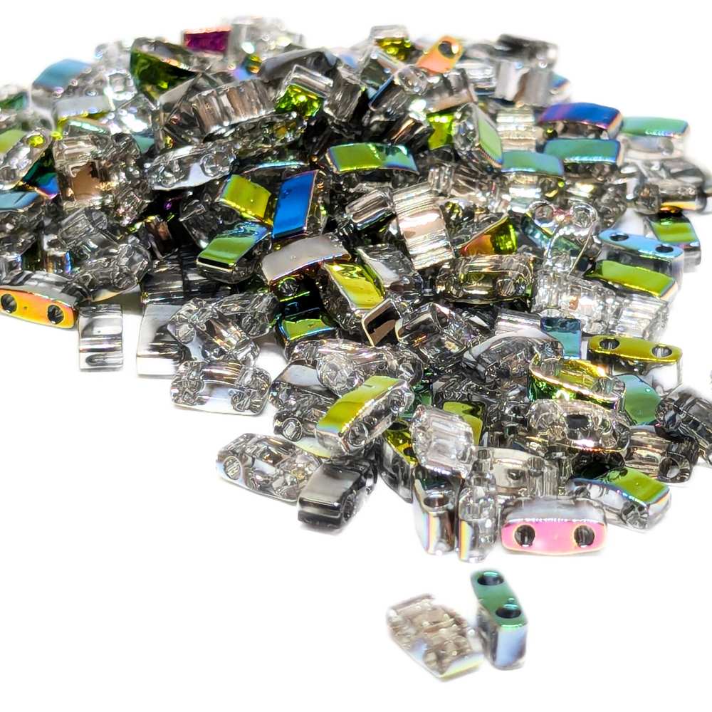 Miyuki Half-Tila 4552 - 2,5mm - 2 gr. Crystal Vitrail  - Miyukilandia