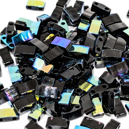 Miyuki Half-Tila 4555 - 2,5mm - 2 gr. Jet Black AB  - Miyukilandia