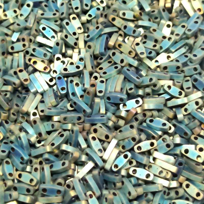 Miyuki Quarter-Tila - 5x1,2x1,9mm - 1 gr. - Mat Met Patina Iris  - Miyukilandia