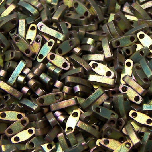 Miyuki Quarter-Tila - 5x1,2x1,9mm - 1 gr. - Metallic Khaki Iris  - Miyukilandia