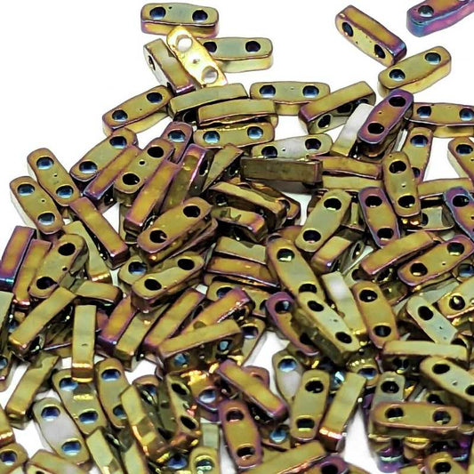 Miyuki Quarter-Tila - 5x1,2x1,9mm - 1 gr. - Metallic Purple Gold  - Miyukilandia