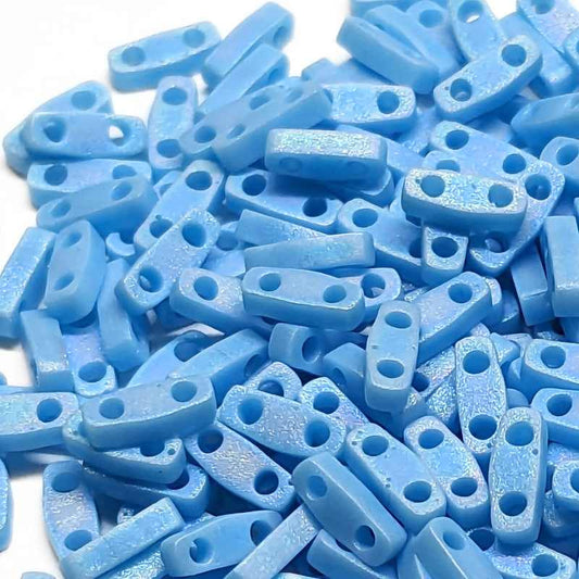 Miyuki Quarter-Tila - 5x1,2x1,9mm - 1 gr. Mat Op. Turquoise Blue  - Miyukilandia