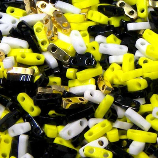 Miyuki Quarter-Tila - 5x1,2x1,9mm - 1 gr. Mix Queen of the Hive  - Miyukilandia