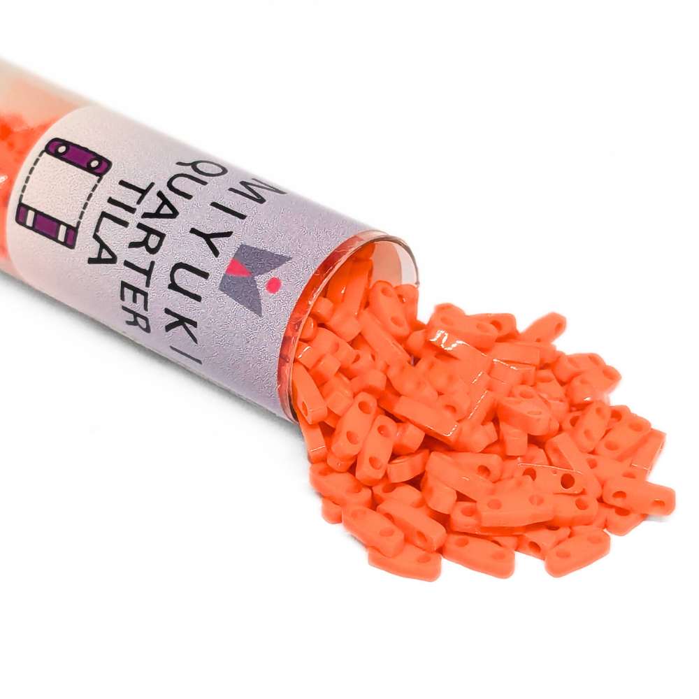 Miyuki Quarter-Tila 406 - Opaque Orange - Tubo 7,2gr. -  