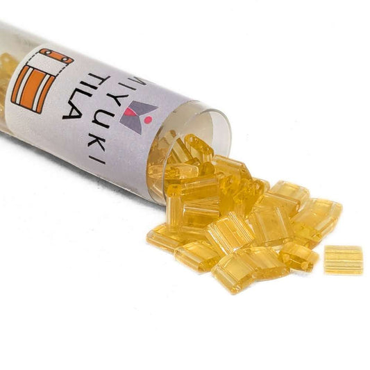 Miyuki Tila 132 - Transparent Pale Topaz - Tubo 7,2gr. -  