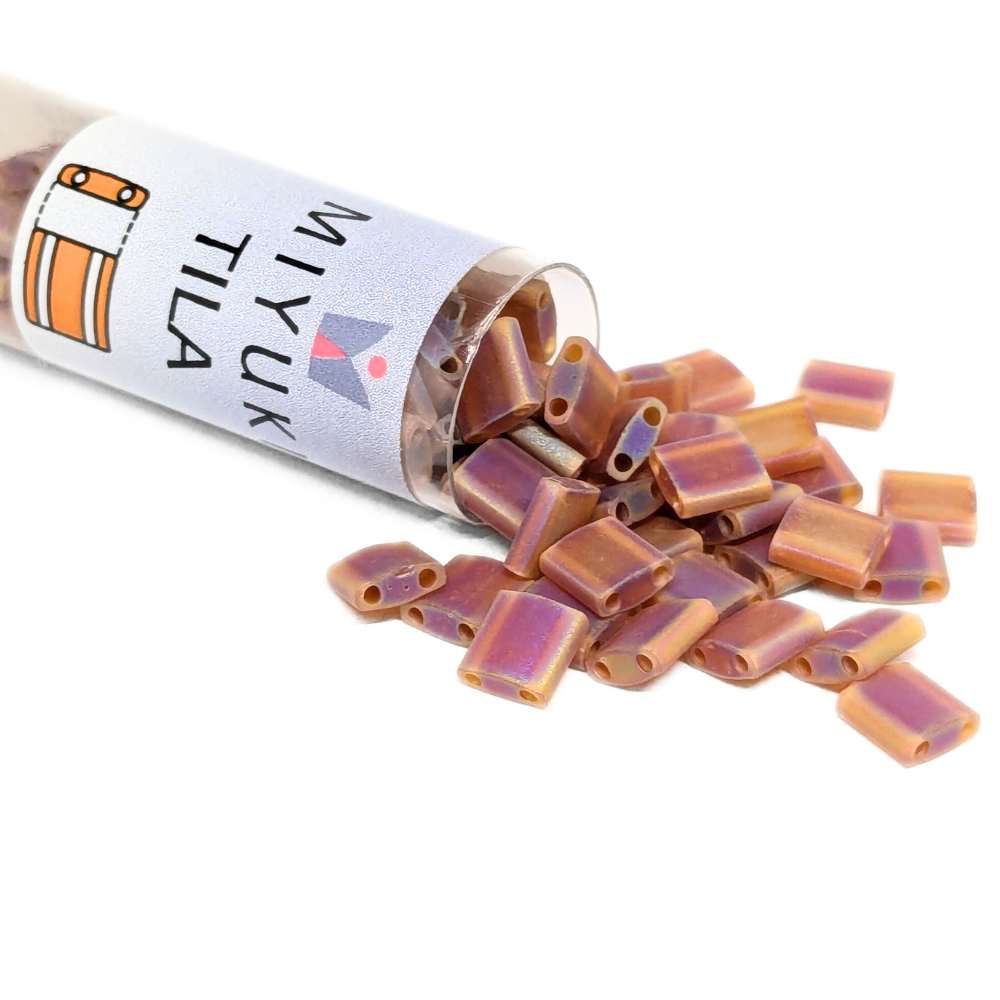 Miyuki Tila 134FR - Matte Transparent Dark Topaz AB - Tubo 7,2gr. -  