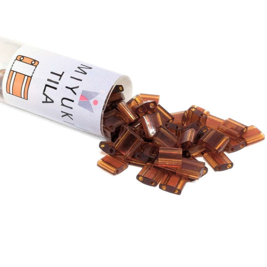 Miyuki Tila 134 - Transparent Dark Topaz - Tubo 7,2gr. -  