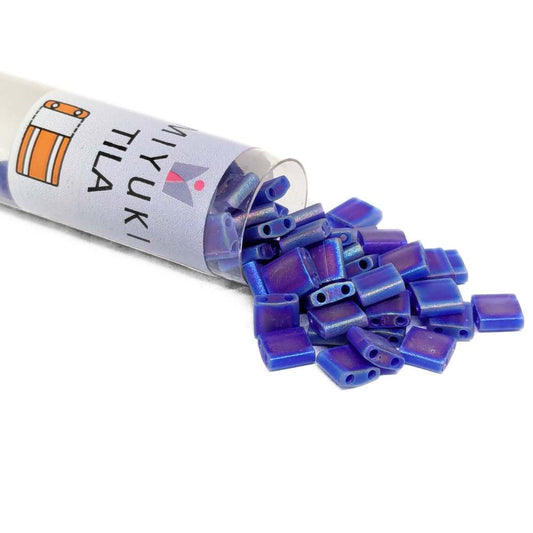 Miyuki Tila 151FR - Matte Transparent Cobalt AB - Tubo 7,2gr. -  