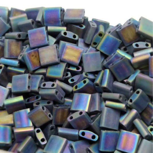 Miyuki Tila 5mm pack de 2 gr. - Matte Black AB  - Miyukilandia