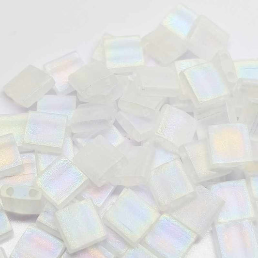Miyuki Tila 5mm pack de 2 gr. - Matte Crystal AB  - Miyukilandia