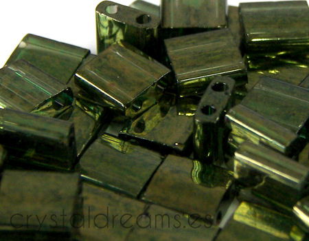 Miyuki Tila 5mm pack de 2 gr. - Olive Gold Luster  - Miyukilandia