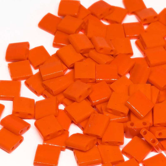 Miyuki Tila 5mm pack de 2 gr. - Opaque Orange  - Miyukilandia