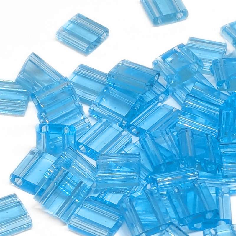 Miyuki Tila 5mm pack de 2 gr. - Trasparent Aquamarine  - Miyukilandia