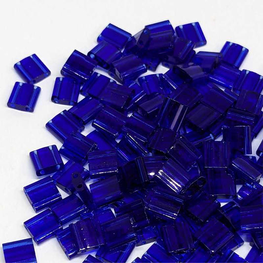 Miyuki Tila 5mm pack de 2 gr. - Trasparent Cobalt  - Miyukilandia