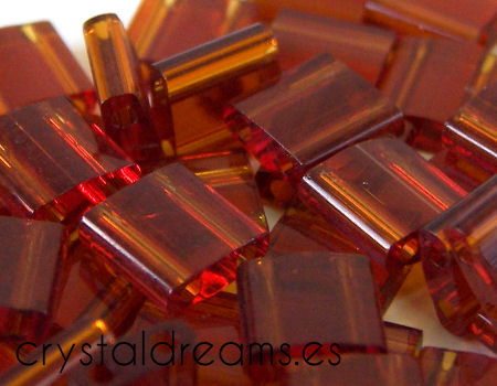 Miyuki Tila 5mm pack de 2 gr. - Trasparent Dark Topaz  - Miyukilandia