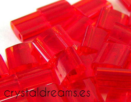 Miyuki Tila 5mm pack de 2 gr. - Trasparent Red Orange  - Miyukilandia