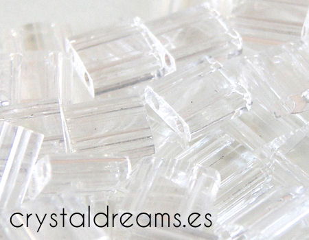 Miyuki Tila 5x5mm pack de 2 gr. - Color: Crystal  - Miyukilandia